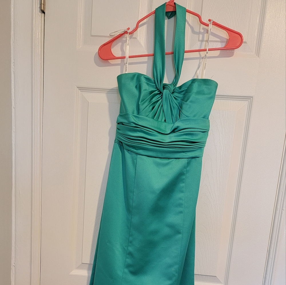 David's Bridal Tiffany green size 2 dress